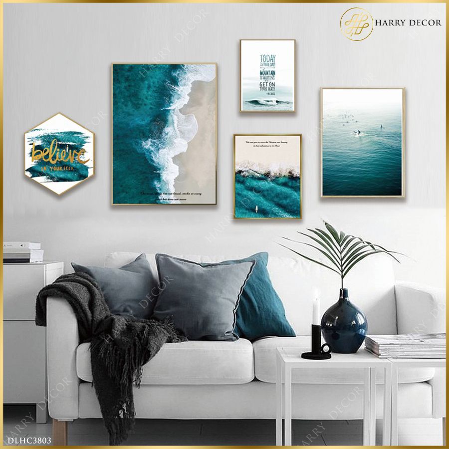  Bộ 5 Tranh The Blue Sea DLHC3803 
