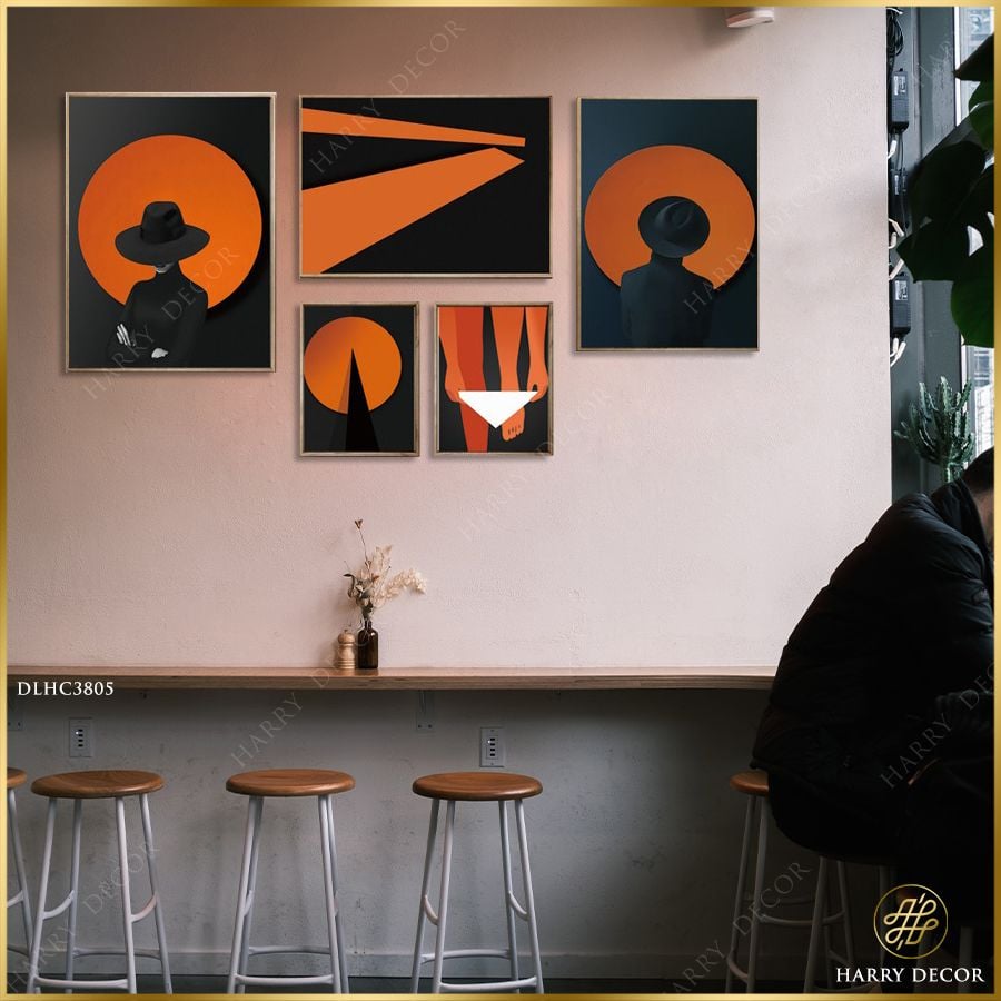  Bộ 5 Tranh Geometry Abstract & Girl 2 DLHC3805 