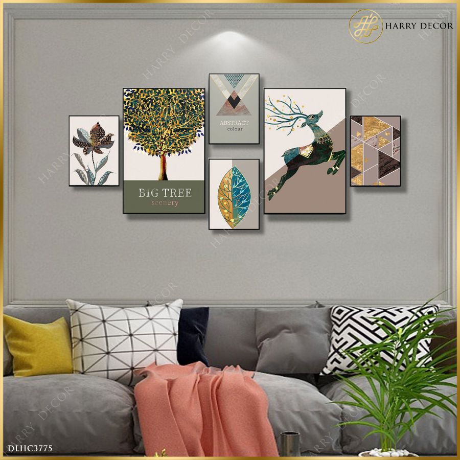  Bộ 6 Tranh Abstract Big Tree Scenery DLHC3775 