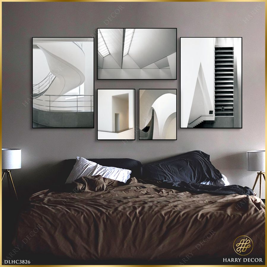  Bộ 5 Tranh Architecture 3 DLHC3826 