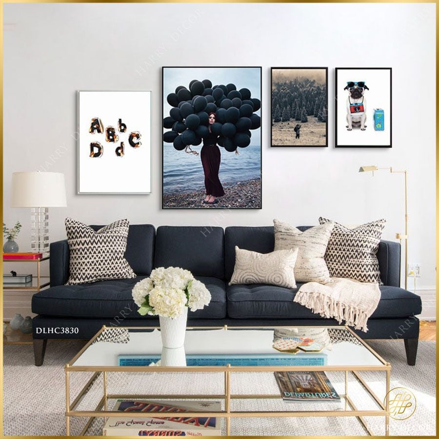  Bộ 4 Tranh Cô Gái Độc Đáo DLHC3830 