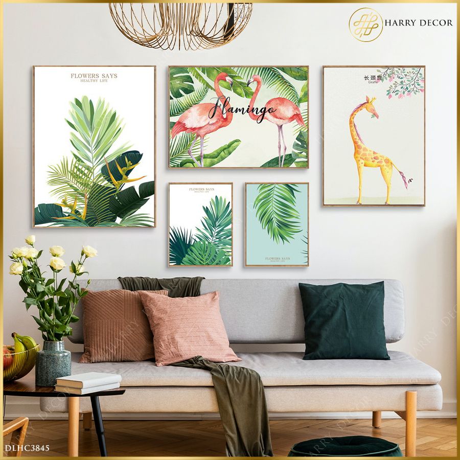  Bộ 5 Tranh Flowers Says Healthy Life DLHC3845 