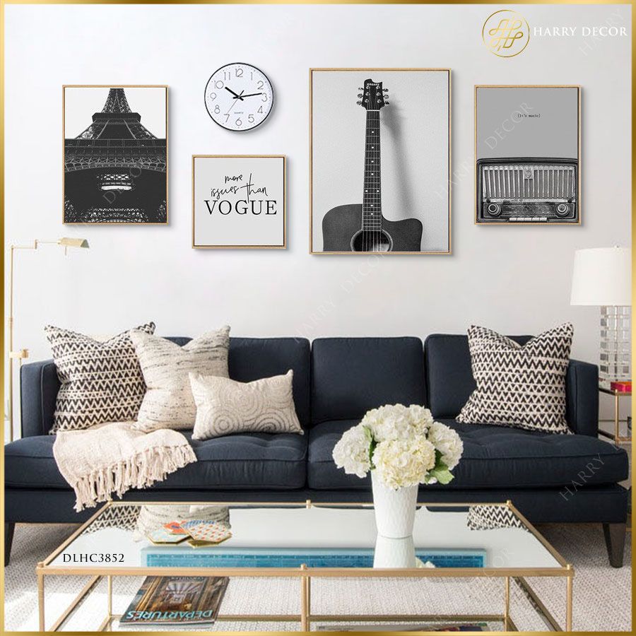  Bộ 4 Tranh Effel & Guitar DLHC3852 