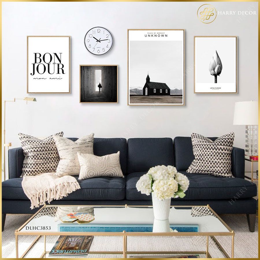  Bộ 4 Tranh Black World DLHC3853 