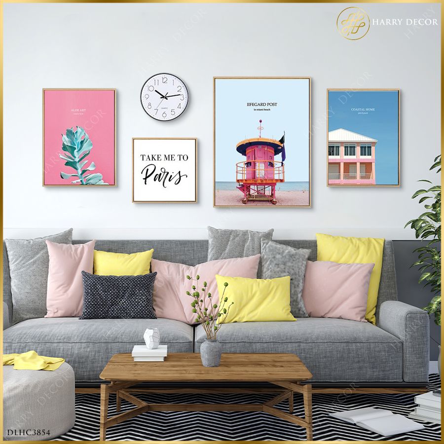  Bộ 4 Tranh Take Me To Paris DLHC3854 