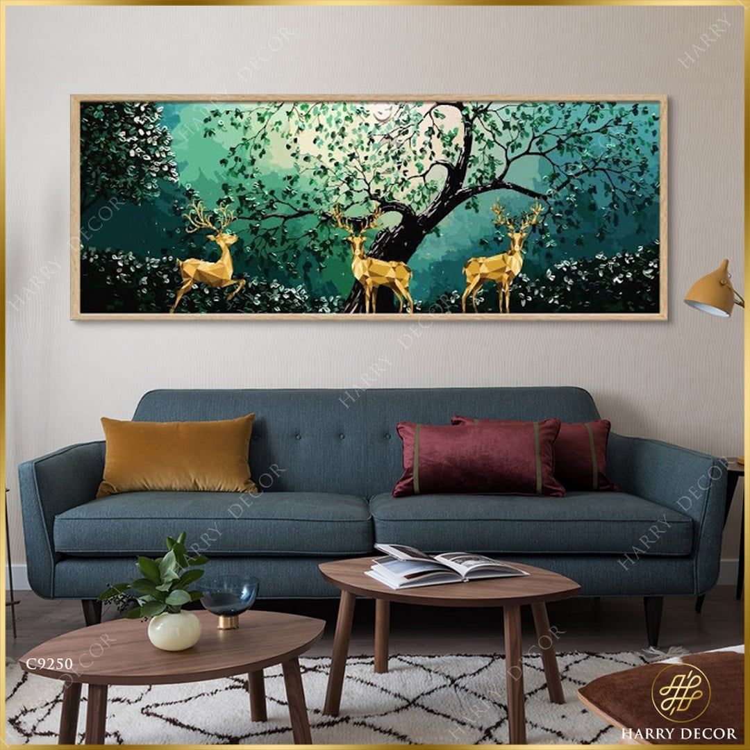  Tranh Ba Chú Hươu Vàng Rừng Đông C9250 