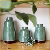  Bộ Ba Bình Gốm Xanh lá G0044 