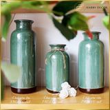  Bộ Ba Chai Gốm Xanh Lá Ngọc G0043 
