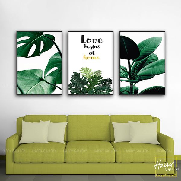  Bộ 3 Tranh Lá Xanh Và Châm Ngôn Sống CS0420 