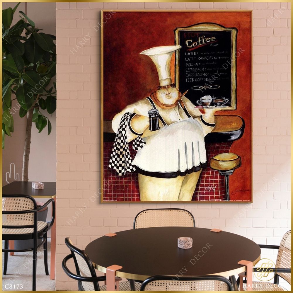  Tranh Chú ông Và Những Tách Cà Phê C8173 