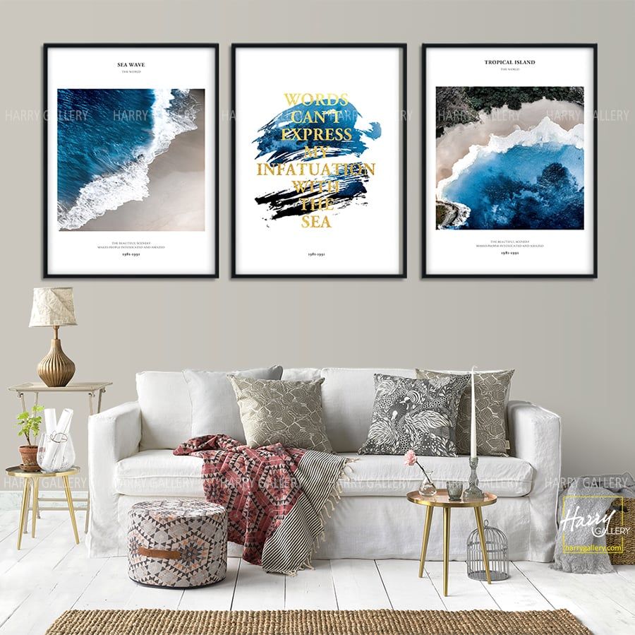  Bộ 3 Tranh Niềm Đam Mê Biển Cả C0423 