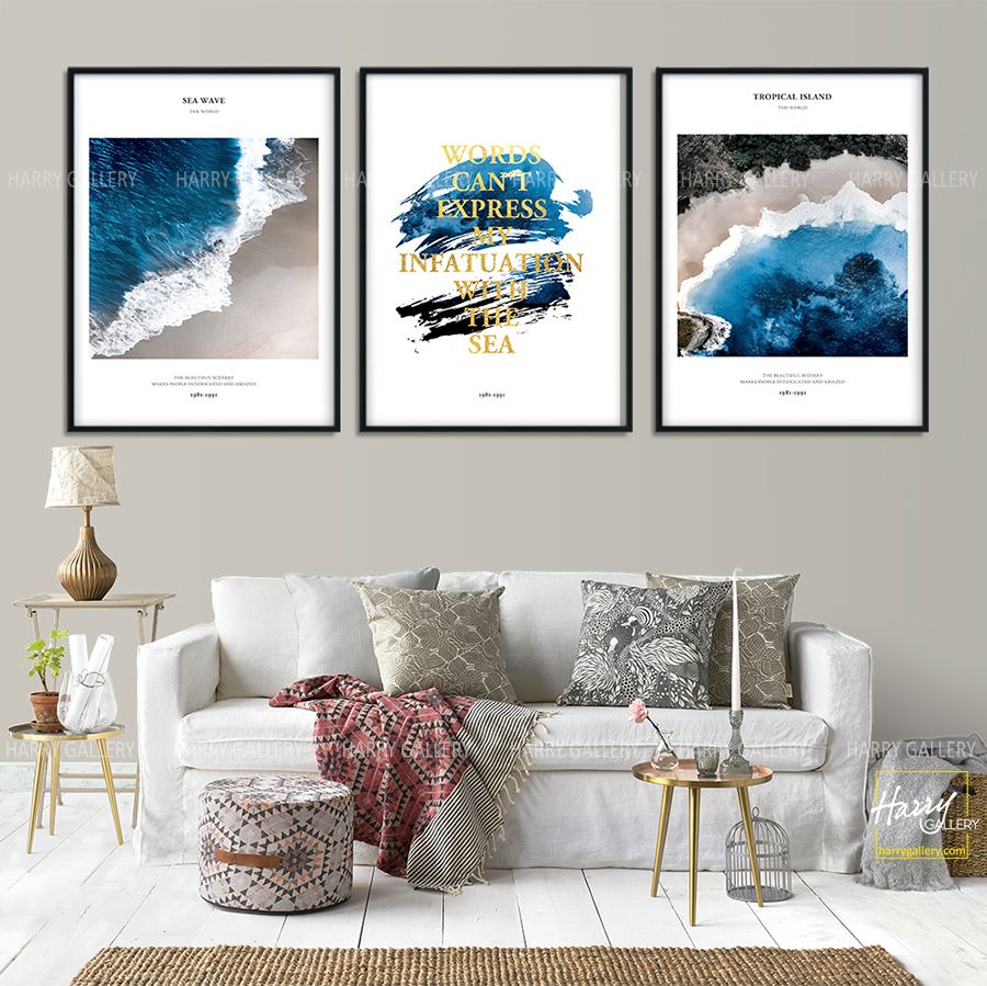  Bộ 3 Tranh Niềm Đam Mê Biển Cả C0423 