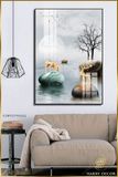  Tranh Hươu Nai Sừng Hoa Trên Mõm Đá COPV28047135 