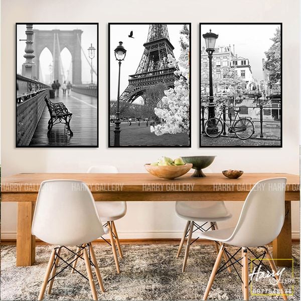  Bộ 3 Tranh Paris Hoa Lệ C0044 