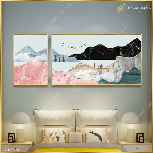  Bộ 2 Tranh Đứng Núi Này Trông Núi Nọ RLHC3973 