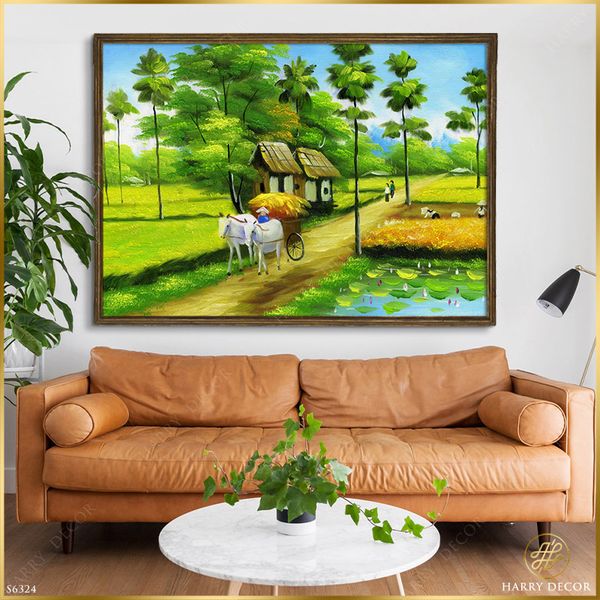  Tranh Chú Ngựa Chở Lúa S6324 