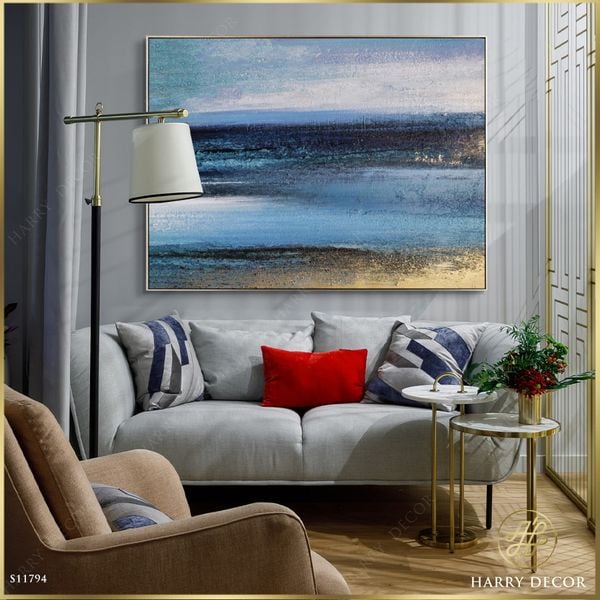  Tranh Abstract Biển Xanh Yên Bình S11794 