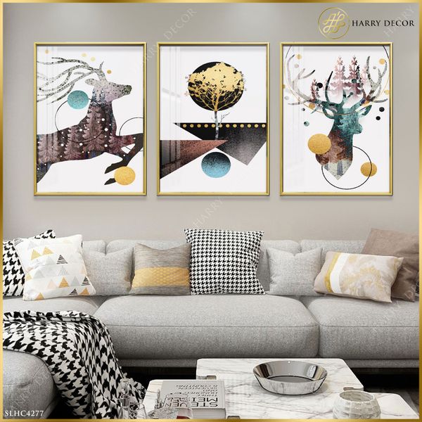  Bộ 3 Tranh Bóng Tuần Lộc Sinh Động SLHC4277 