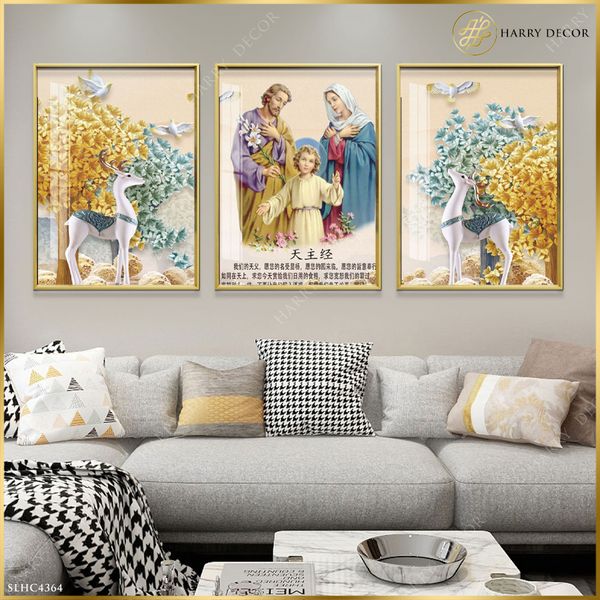  Bộ 3 Tranh Hươu Ngóng Bồ Câu SLHC4364 