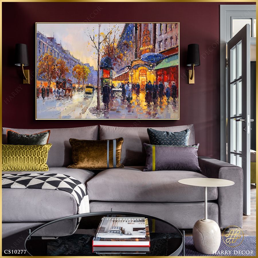  Tranh Phồn Hoa Phố Paris CS10277 