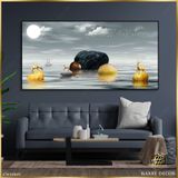  Tranh Hươu Trên Mõm Đá Vàng CW10049 