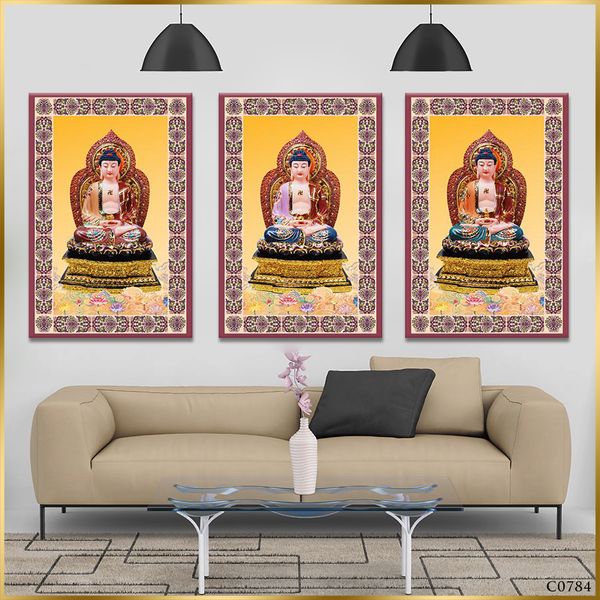  Bộ 3 Tranh Tam Thế Phật C0784 