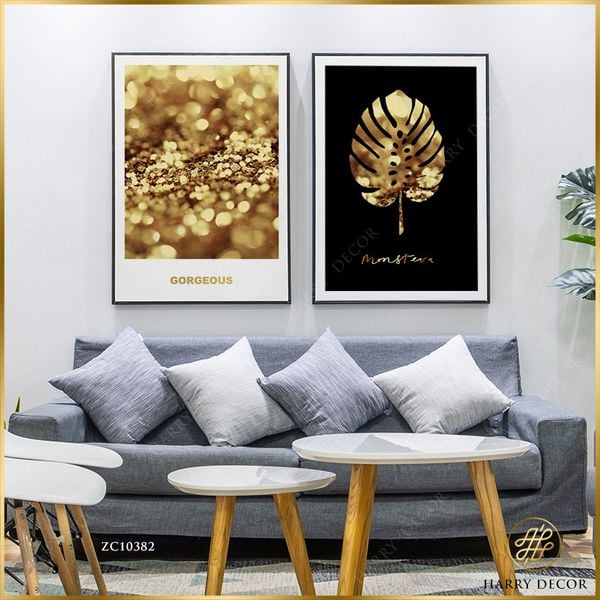  Bộ 2 Tranh Gorgeous And Monstera Leaf ZC10382 