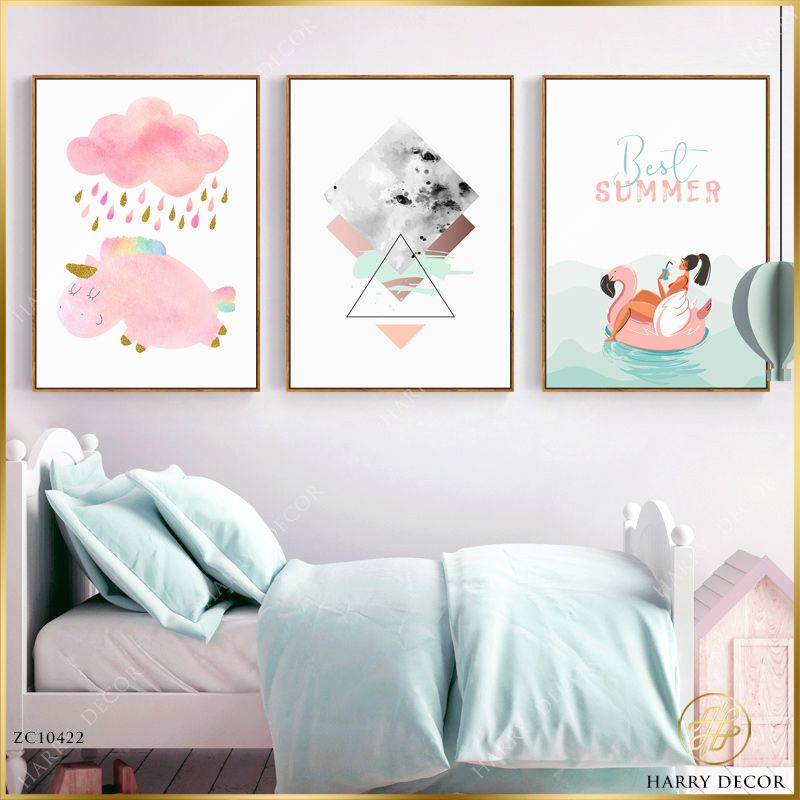  Bộ 3 Tranh Best Summer ZC10422 