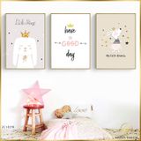  Bộ 3 Tranh Thỏ Litte Princess ZC10298 