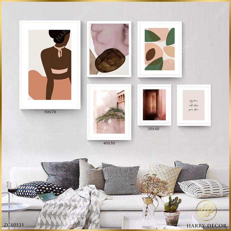  Bộ 6 Tranh Phong Cách Bắc Âu Kết Hợp ZC10521 