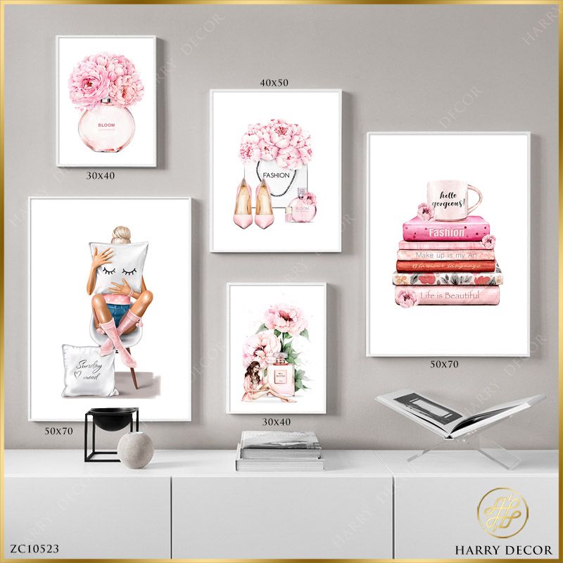  Bộ 5 Tranh Girl And Perfume ZC10523 