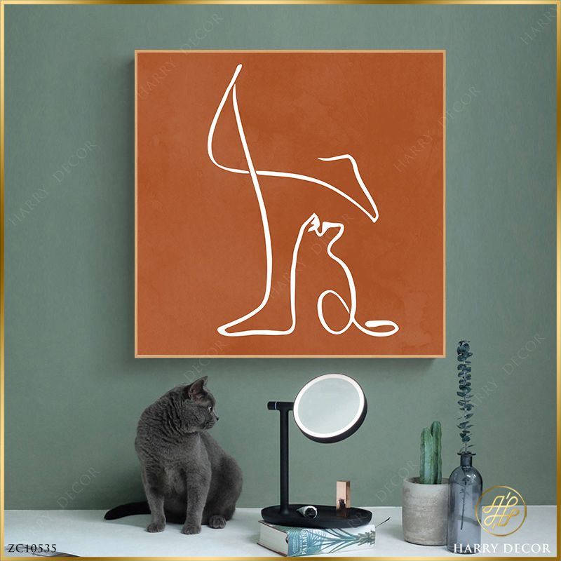  Tranh Vuông Minimalism Abstract Foot ZC104535 