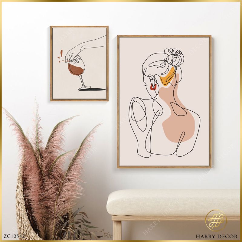  Bộ 2 Tranh Minimalism Wine ZC10542 