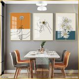  Bộ 3 Tranh Minimalism Daisy Girl ZC10568 