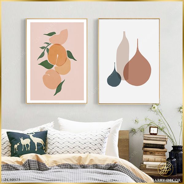  Bộ 2 Tranh Minimalism Fruit And Bottle ZC10575 