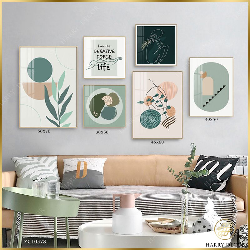  Bộ 6 Tranh Minimalism Abstract Geometric ZC10578 