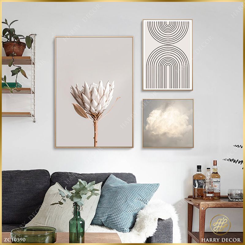  Bộ 3 Tranh Sugarbushes Flower 1 ZC10590 