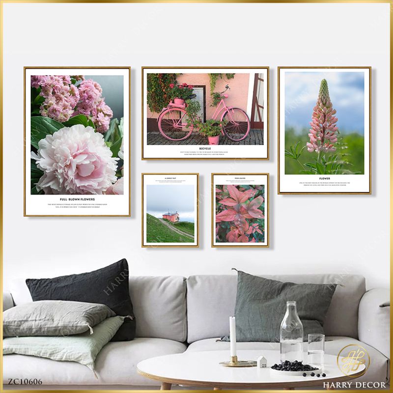  Bộ 5 Tranh Full Blown Flowers ZC10606 