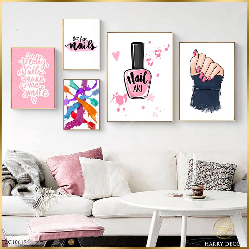  Bộ 5 Tranh Nail Art Màu Sắc ZC10619 