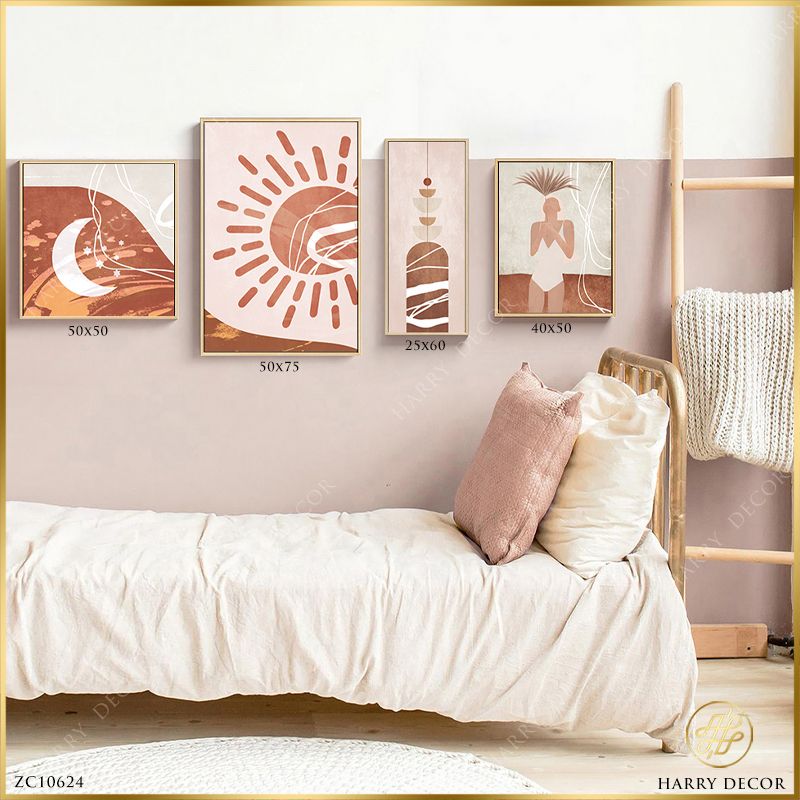  Bộ 5 Tranh Minimalism Bikini Woman And Day Night ZC10624 