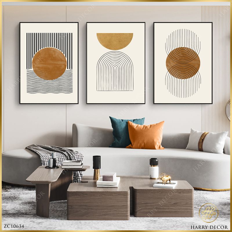  Bộ 3 Tranh Abstract The Sun ZC10634 