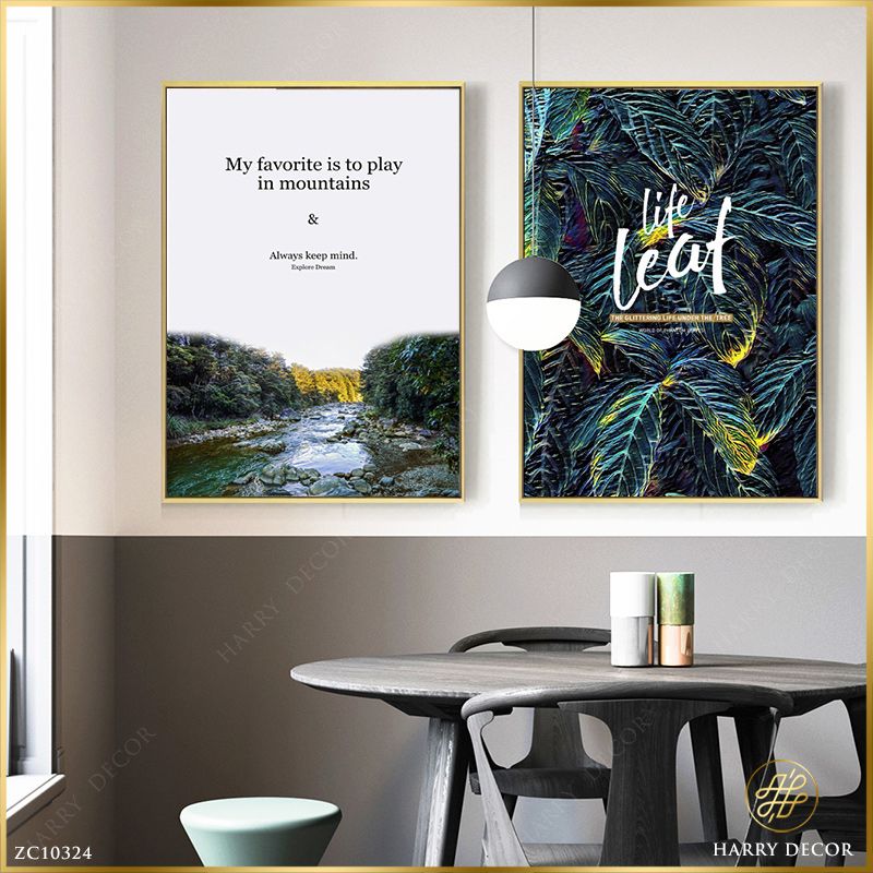  Bộ 2 Tranh Life Leaf And Mountains ZC10324 