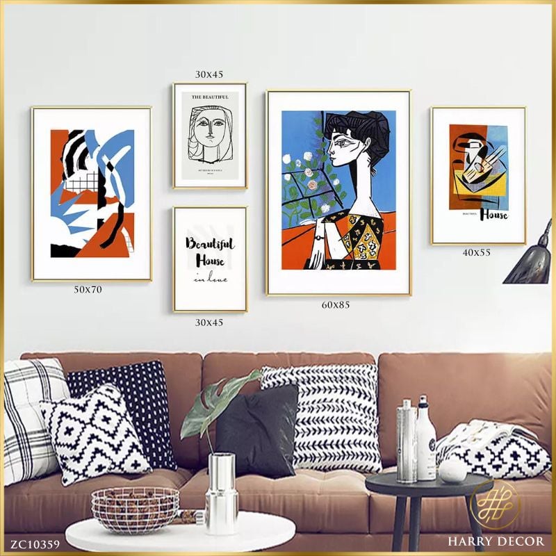  Bộ 5 Tranh Beatiful House In Live ZC10359 