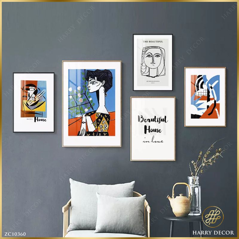  Bộ 5 Tranh Jacqueline Con Flores ZC10360 