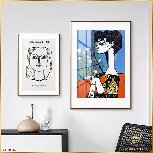  Bộ 2 Tranh Art Of Girl Face ZC10362 