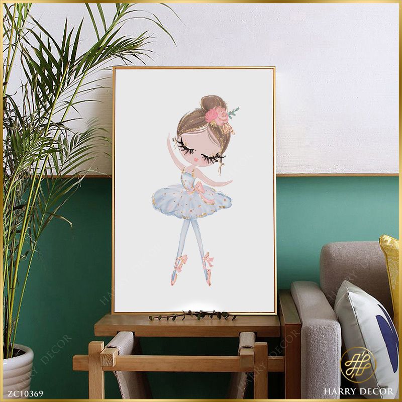  Tranh Cô Bé Ba Lê Xinh Đẹp ZC10369 