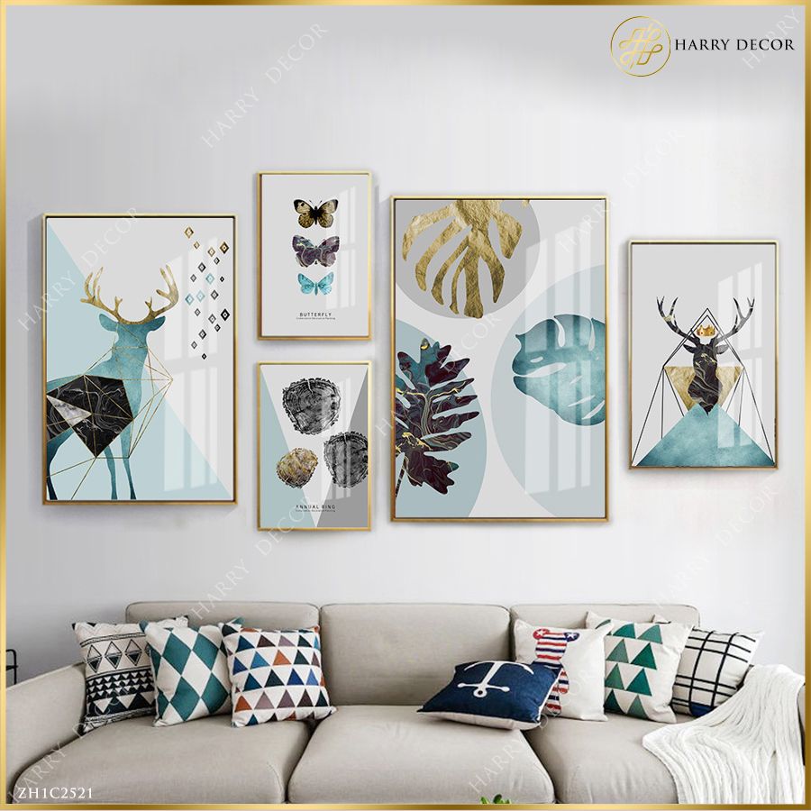  Bộ 5 Tranh Elk Butterfly & Leaf ZH1C2521 