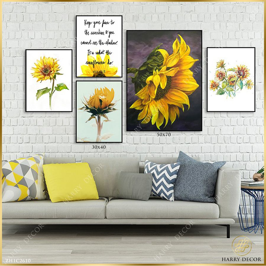  Bộ 5 Tranh Keep Your Face To The Sunshine ZH1C2610 