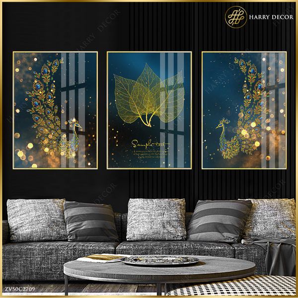  Bộ 3 Tranh Hai Chú Công Lấp Lánh ZV50C2709 