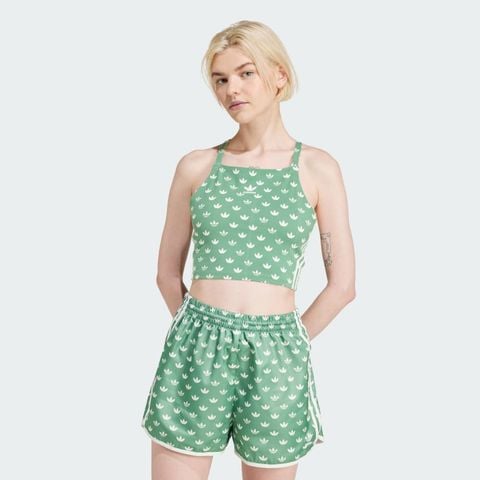  ÁO CROP TOP NỮ 3 SỌC MONOGRAM 